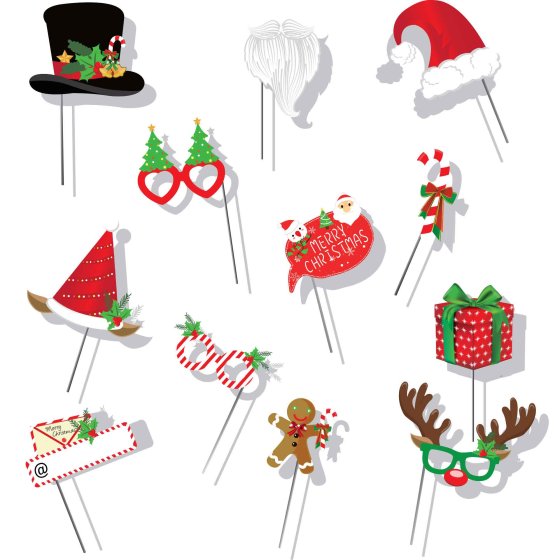 Christmas Fun Photo Props - Buy Online Only