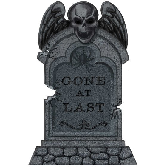 Gone At Last Halloween Tombstone 55cm | Styrofoam Yard Decoration
