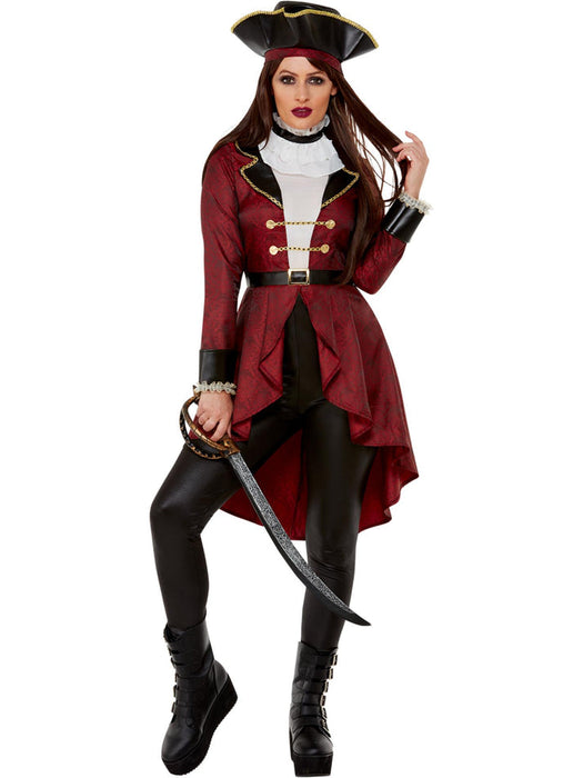 Deluxe Pirate Costume for Women | Swashbuckler Jacket Set | 1980s Style