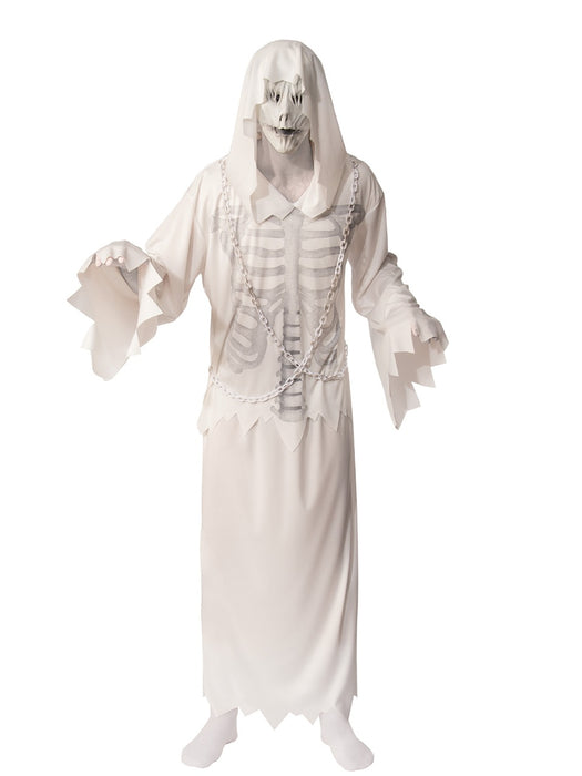 Hooded Ghost Costume | Adult Skeleton Spirit Outfit | Halloween