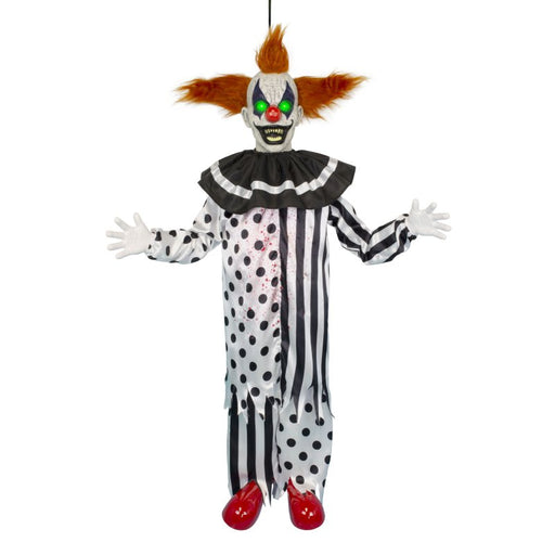 Hanging Clown Prop | 1.3m Animatronic Halloween Scare with Lights