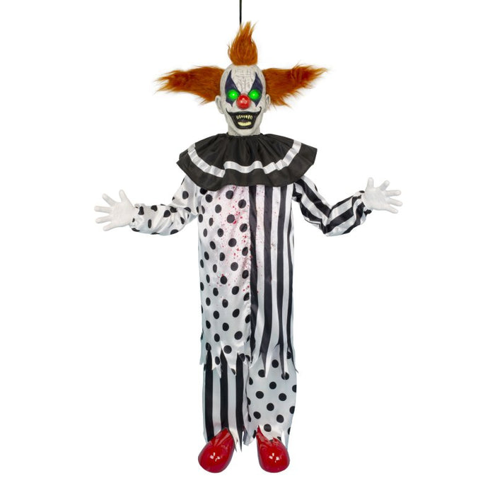 Hanging Clown Prop | 1.3m Animatronic Halloween Scare with Lights