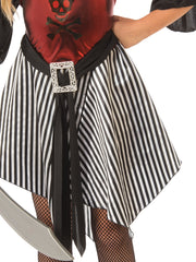 Crimson Pirate Costume | Girls Striped Pirate Dress | Book Week Outfit
