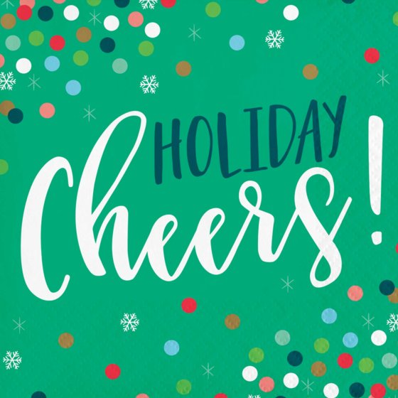 Holiday Cheer Beverage Napkins 16 pack - Buy Online Only