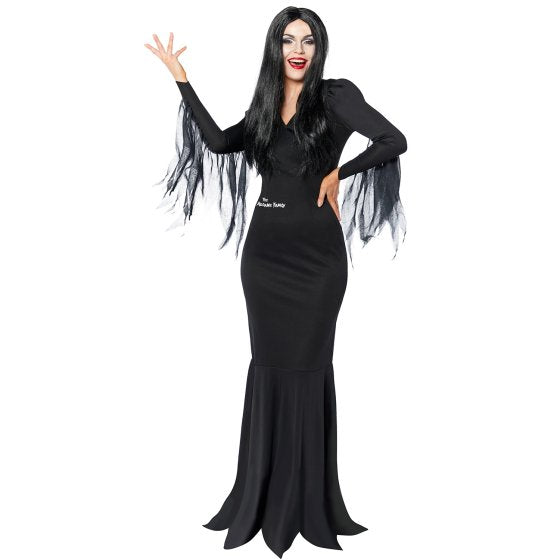 Morticia Addams Costume for Women | Wig & Dress Halloween Outfit