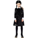 Wednesday Addams Costume for Girls | Dress & Wig Halloween Set