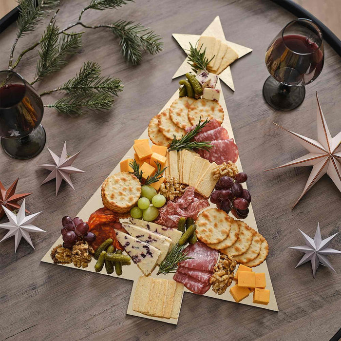 Cosy Copper Gold Christmas Tree Shaped Grazing Board - Buy Online Only
