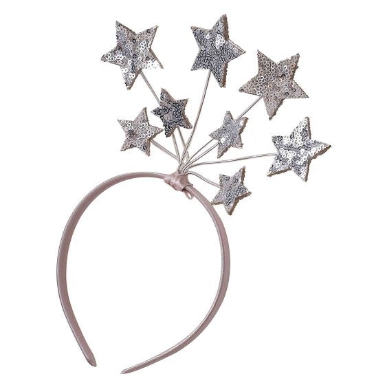 Pink & Silver Sequin Star Headband - Buy Online Only