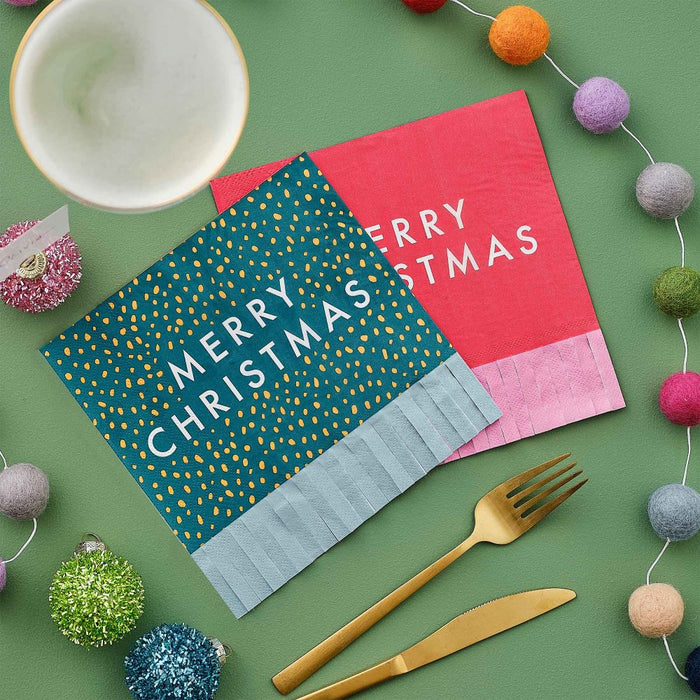 Merry & Bright Merry Christmas Party Napkins - Buy Online Only
