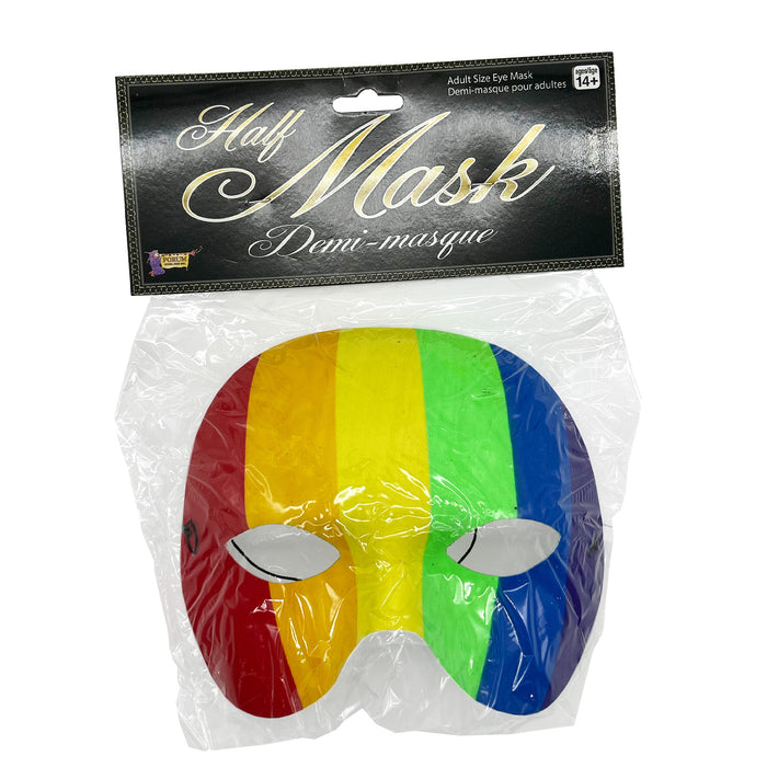 Rainbow Half Mask for Adults | Eye Mask for Pride & Costume Events