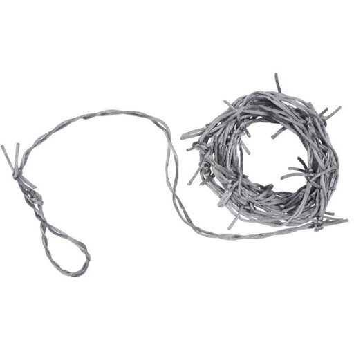Silver Barbed Wire Garland 3.65m | Haunted House Halloween Decor