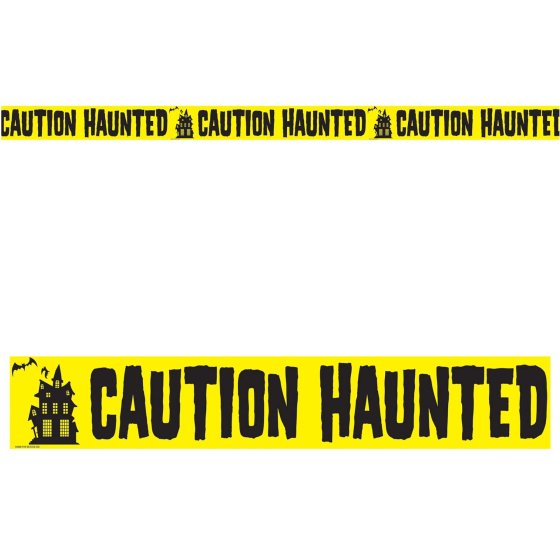 Caution Haunted Party Tape 6m | Halloween Haunted House Decoration