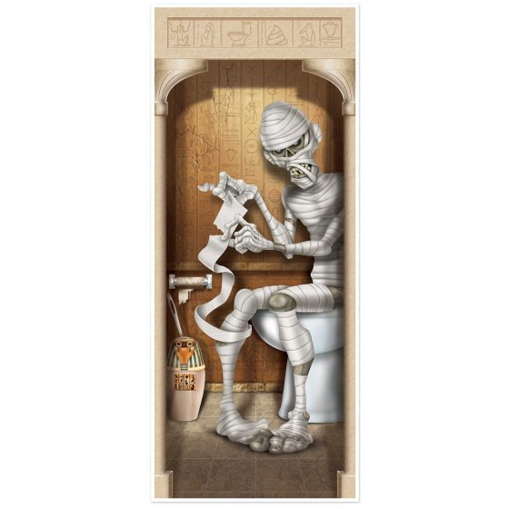 Mummy Restroom Door Cover - Buy Online Only