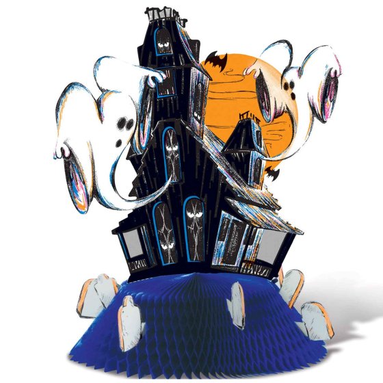 Vintage Halloween Centrepiece | Haunted House Ghost Table Decoration