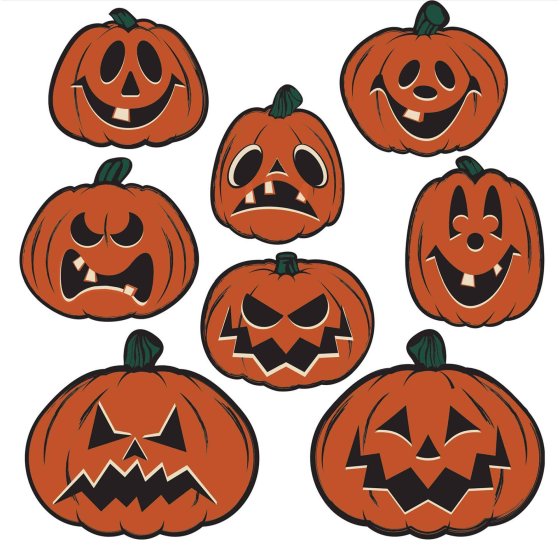 Vintage Halloween Pumpkin Cutouts - Buy Online Only
