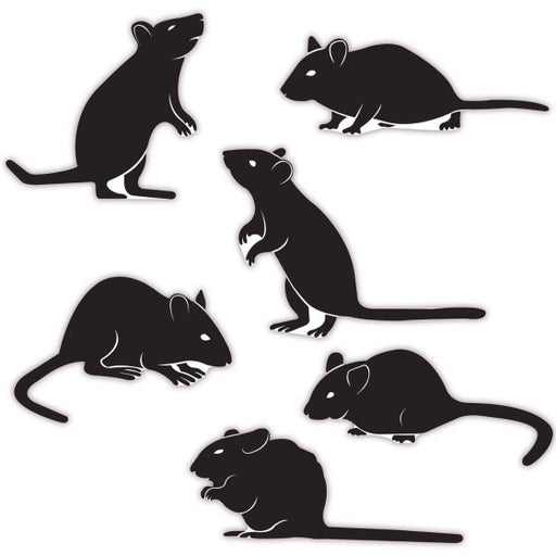 Mice Silhouettes Halloween Décor | Spooky Rat Wall Cutouts