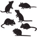 Mice Silhouettes Halloween Décor | Spooky Rat Wall Cutouts