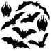 Bat Silhouette Window Clings | Halloween Wall & Window Decoration
