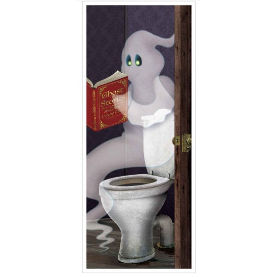 Ghost Restroom Door Cover - Buy Online Only