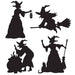 Cardboard Witch Silhouettes | Halloween Wall & Window Décor 22–32cm