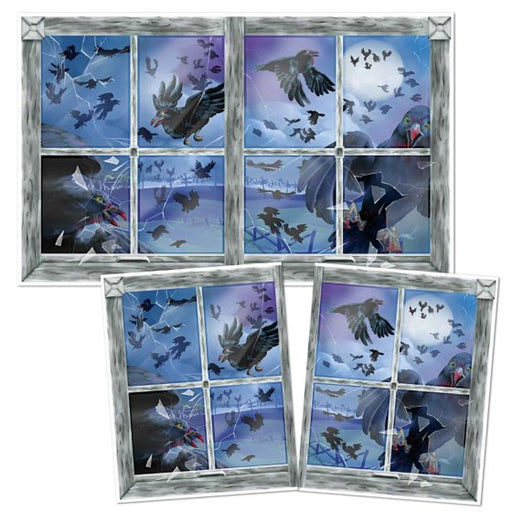 Bird Attack Insta-View | Halloween Window Wall Prop 91cm x 152cm