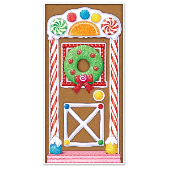 Gingerbread House Door Cover - Buy Online Only