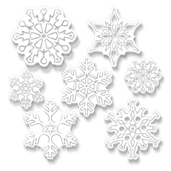 Clear Cut Plastic Die-Cut Snowflakes - Buy Online Only