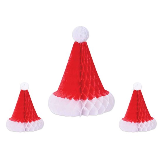 Honeycomb Santa Hats Centrepiece - Buy Online Only