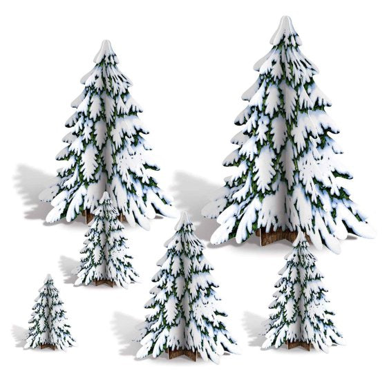 3D Winter Pine Tree Centrepiece - Buy Online Only