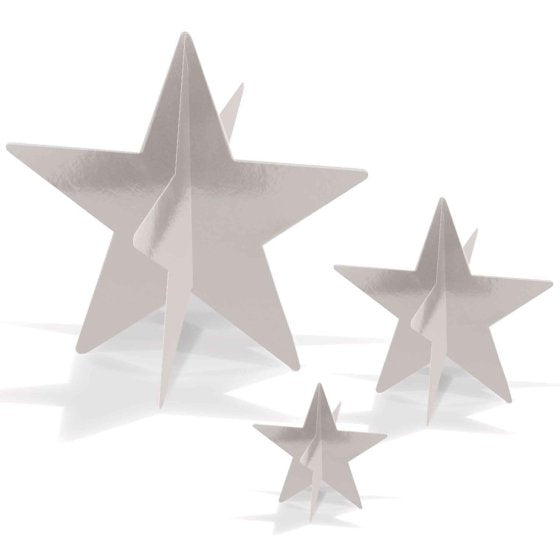 3D Silver Foil Star Centrepiece - Buy Online Only (Copy)