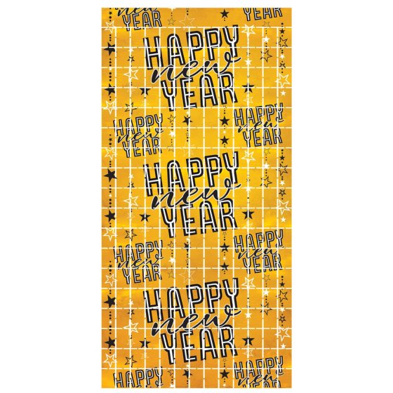 Happy New Year Metallic Square Curtain - Buy Online Only