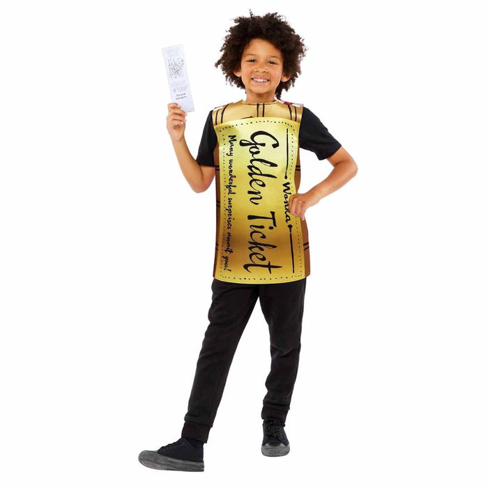 Roald Dahl Golden Ticket Wonka Bar Child Costume - Buy Online Only