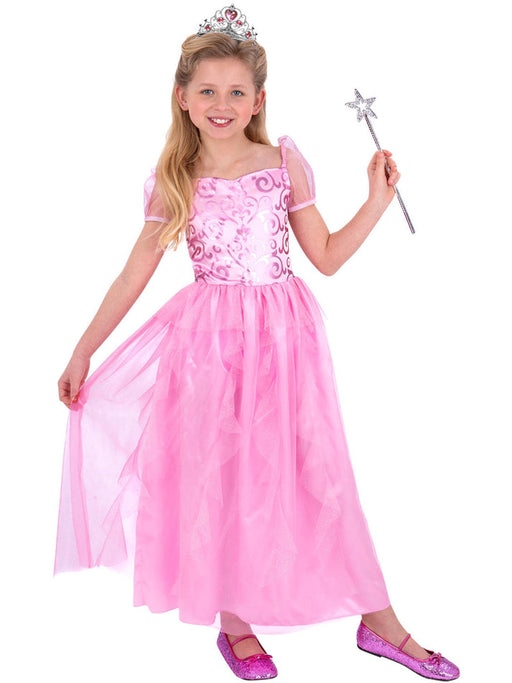 Good Witch Fairy Costume | Pink Dress Tiara & Wand