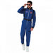 Men's Blue Astronaut Costume | Space Jumpsuit with NASA Patches