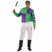 Green & Purple Jockey Costume | Men's Race Day Outfit Set