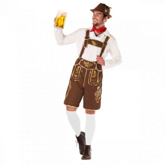 Traditional Lederhosen Costume for Men | Bavarian Oktoberfest Outfit