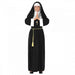 Women's Nun Costume | Classic Black Robe with Veil & Cross