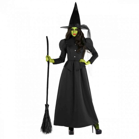 Black Wicked Witch Costume for Women | Classic Witch Dress & Hat