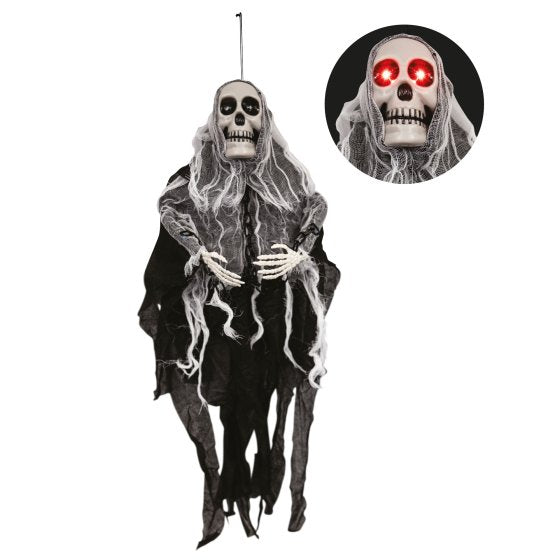 Hanging Mini Ghoul | Animatronic Halloween Prop with Light Up Eyes