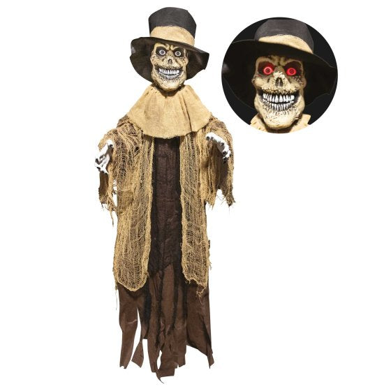 Hanging Clown with Knife | Animatronic Halloween Prop with Lights