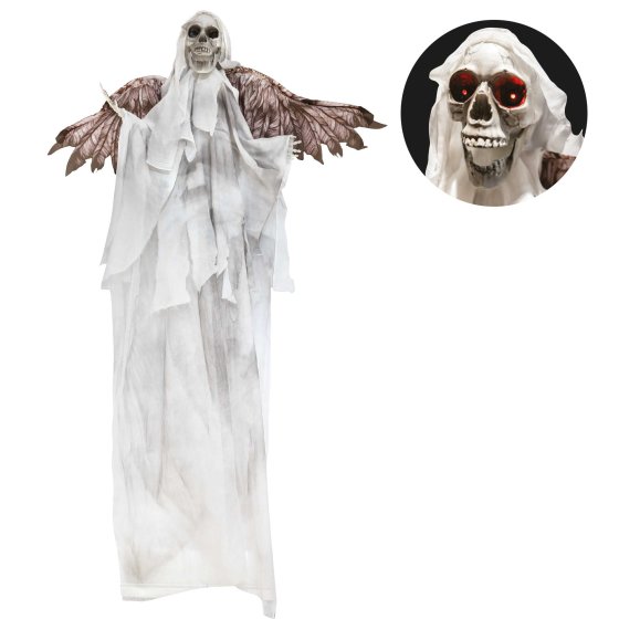 Animatronic Hanging Evil Angel Skeleton - Buy Online Only