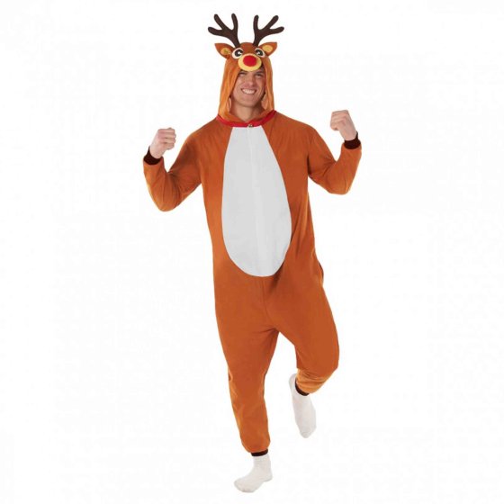Red Nosed Reindeer Onesie Costume - Buy Online Only