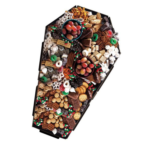 Fright Night Coffin Shaped Treat Board | Halloween Party Platter