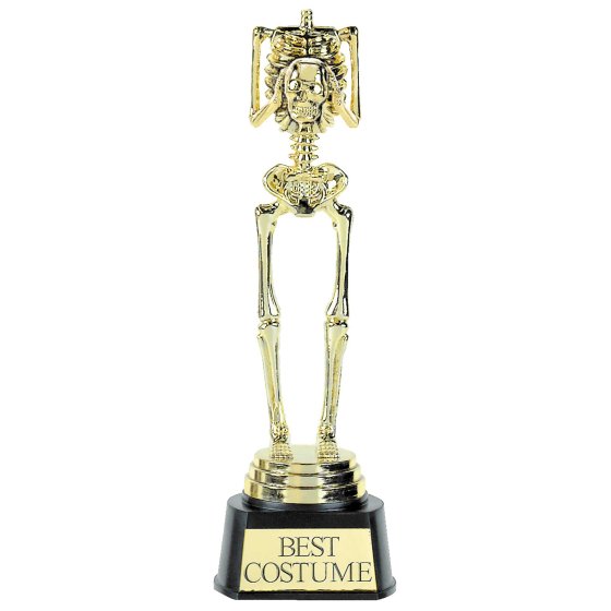 Best Costume Skeleton Trophy | Halloween Party Prize Award
