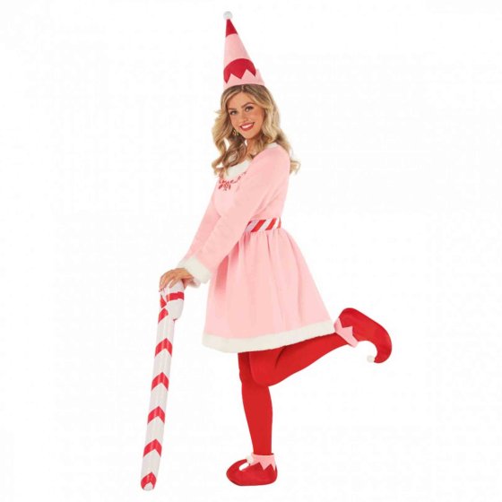 Pink Christmas Elf Dress Costume - Buy Online Only