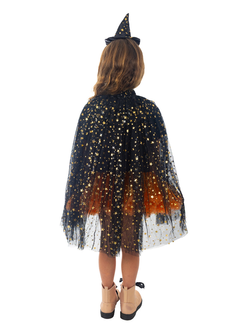 Witch Black & Gold Star Child Cape - Buy Online Only