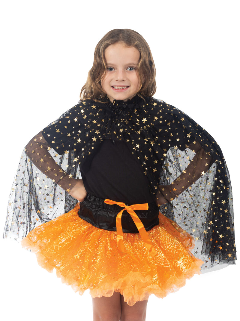 Witch Black & Gold Star Child Cape - Buy Online Only