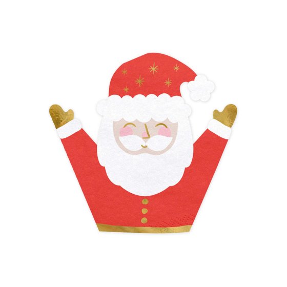 Classic Christmas Santa Shaped Napkins - Buy Online Only