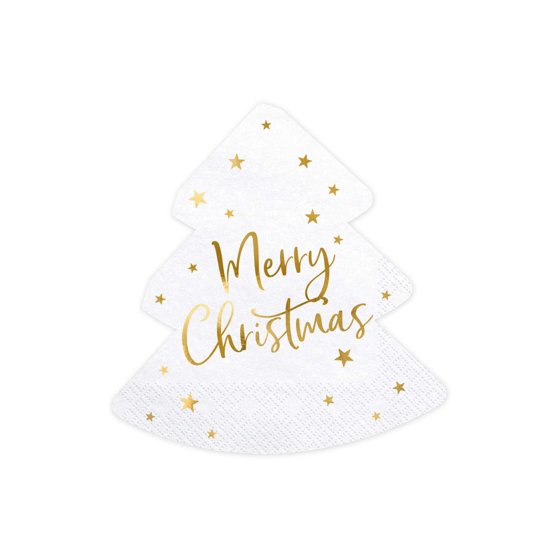 Classic Christmas Tree Shaped Napkins 20 pack - Buy Online Only
