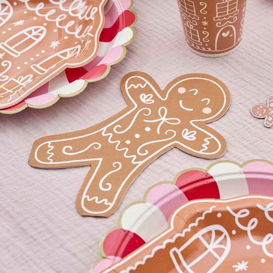 Gingerbread Man Paper Napkins 16 pack - Buy Online Only